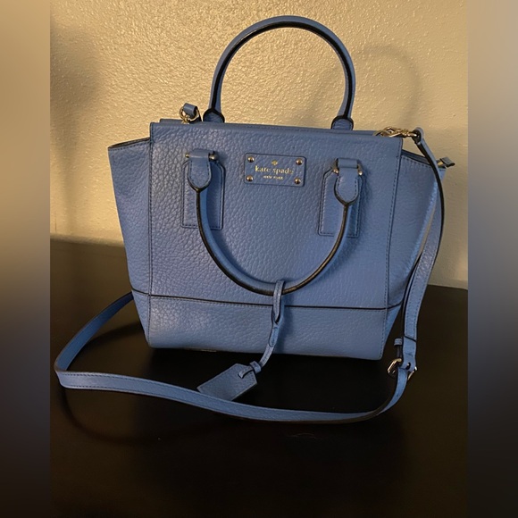 Kate Spade Alice Blue Bay Street Camryn SatchelLeather Shoulder Bag